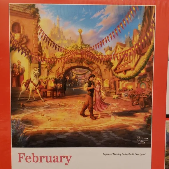 2023 Disney Dreams Thomas Kinkade 16 month wall calendar 12" x 12" - Picture 4 of 12
